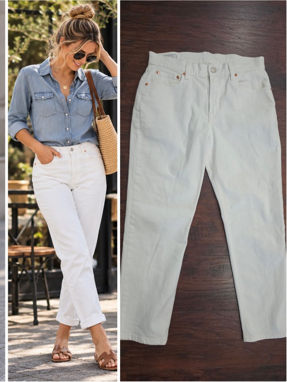 GAP White Girlfriend Mid Rise Jeans ♡♡○●